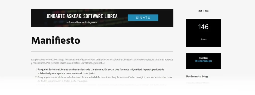 Firma el manifiesto para que la administración pública vasca utilice software libre